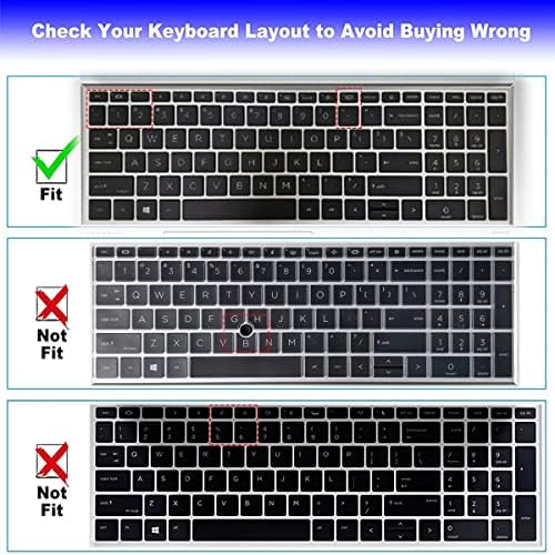 Keyboard Cover for 15.6 HP ProBook 450 G8 G9/HP ProBook 455 ז8 G9 /HP Probook 650 G8, 2021 New HP ProBook 15.6 Laptop Keyboard Skin -Black